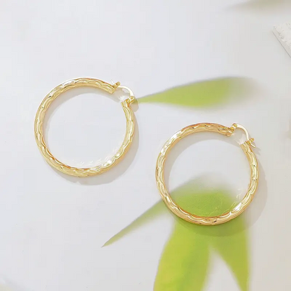 Textured Hoop Earrings