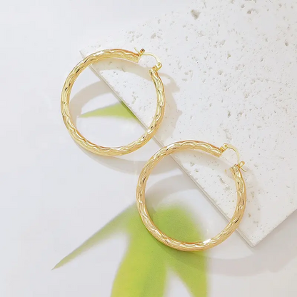 Textured Hoop Earrings