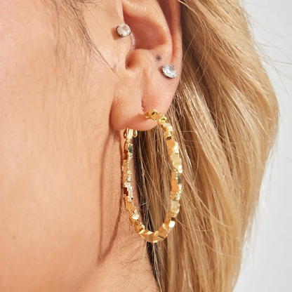 Exquisite Pattern Hoop Earrings