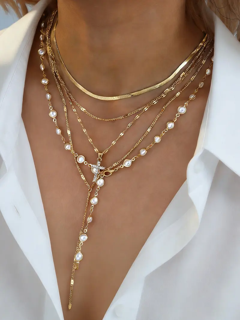 5pc Y Shape Necklace Set