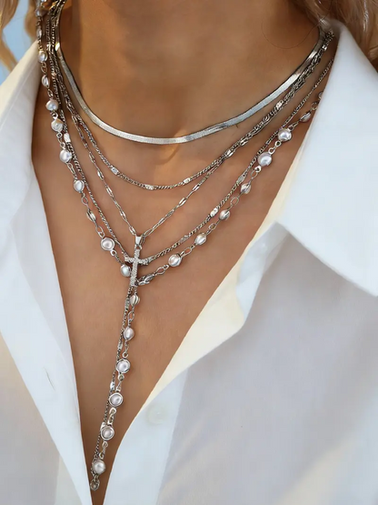 5pc Y Shape Necklace Set
