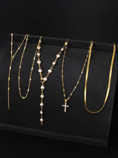 5pc Y Shape Necklace Set