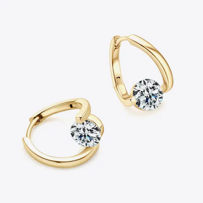 Moissanite Carat Heart Earrings
