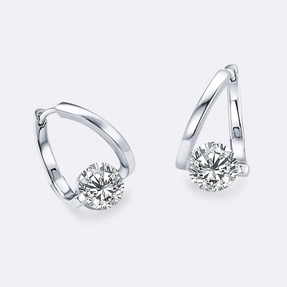 Moissanite Carat Heart Earrings