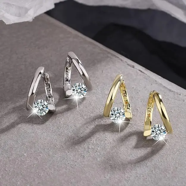 Moissanite Carat Heart Earrings
