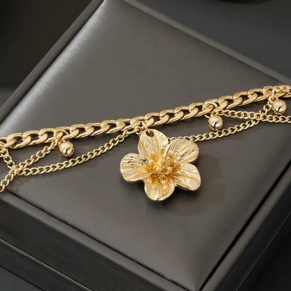 Hibiscus Layered Anklet