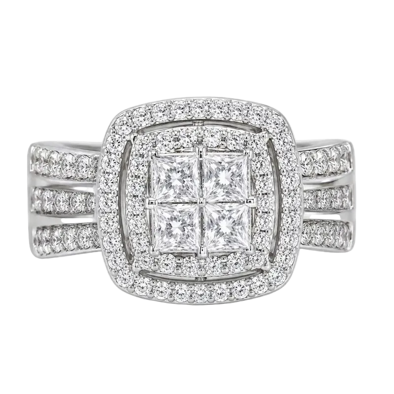 Square Halo Ring