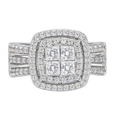 Square Halo Ring
