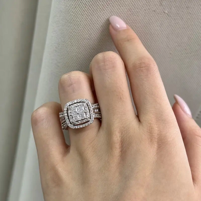 Square Halo Ring