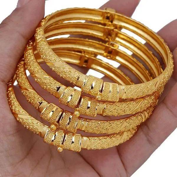 4pc Hollow Bangle Stack