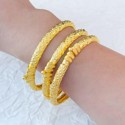 4pc Hollow Bangle Stack
