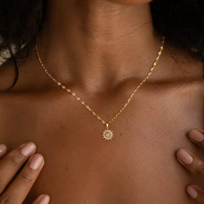 Dainty Sunflower Necklace