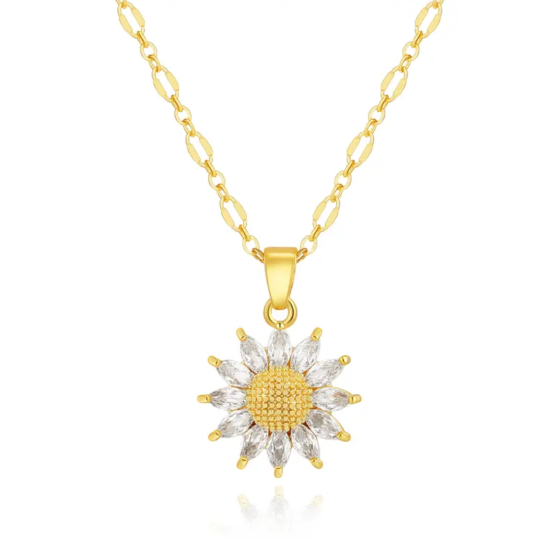 Dainty Sunflower Necklace