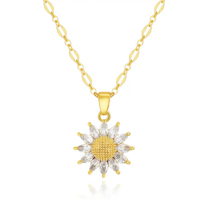 Dainty Sunflower Necklace
