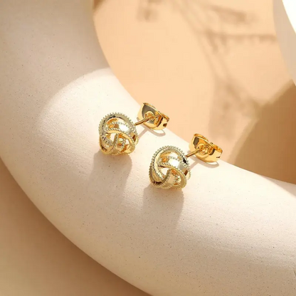 3 Pair Love Knot Earrings