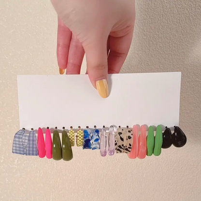 Elegant Colorblock Earrings
