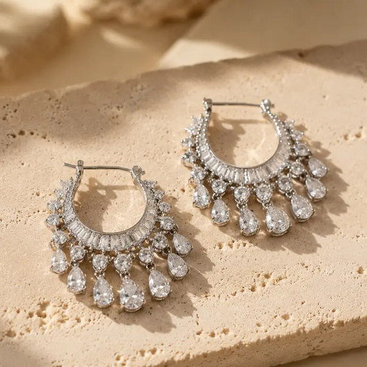 Water Drop Tassel Earrings