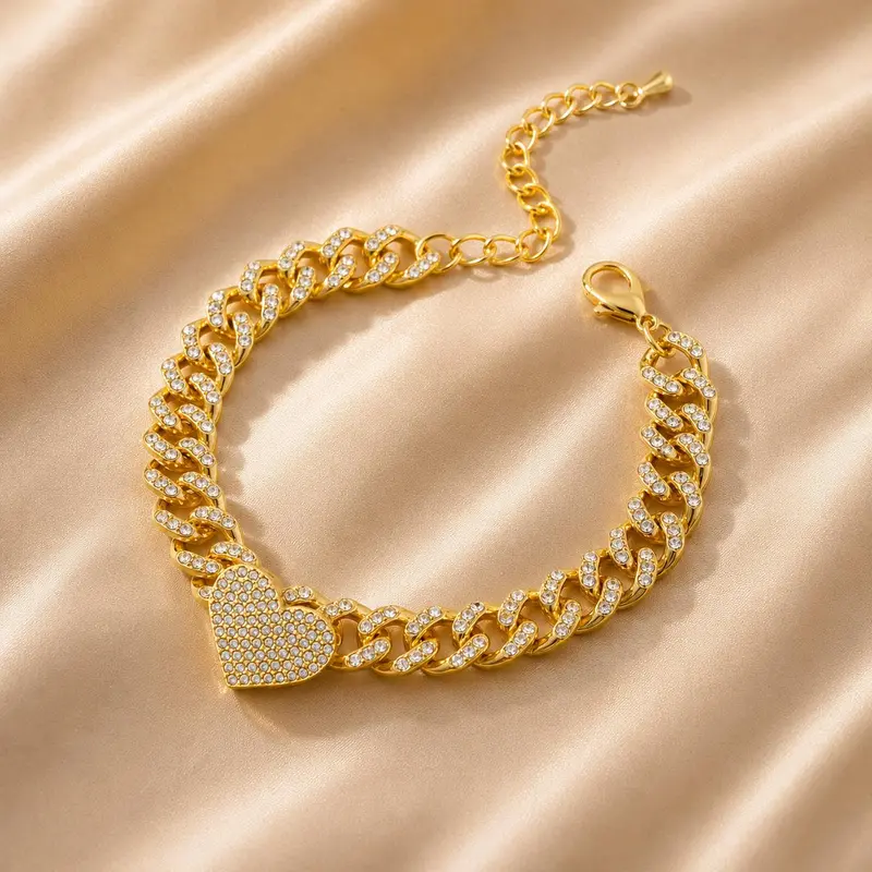 Cuban Heart Anklet