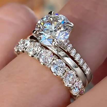 3pc Stackable Cubic Rings Set