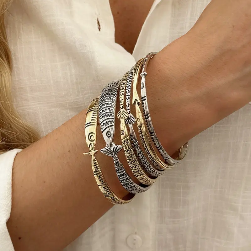 6pc Ocean Fish Bracelet Set
