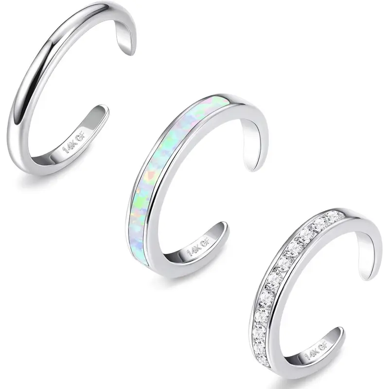 3pc Summer Toe Ring Set