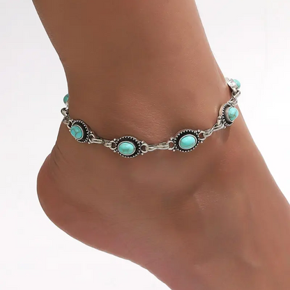 Turquoise Boho Anklet