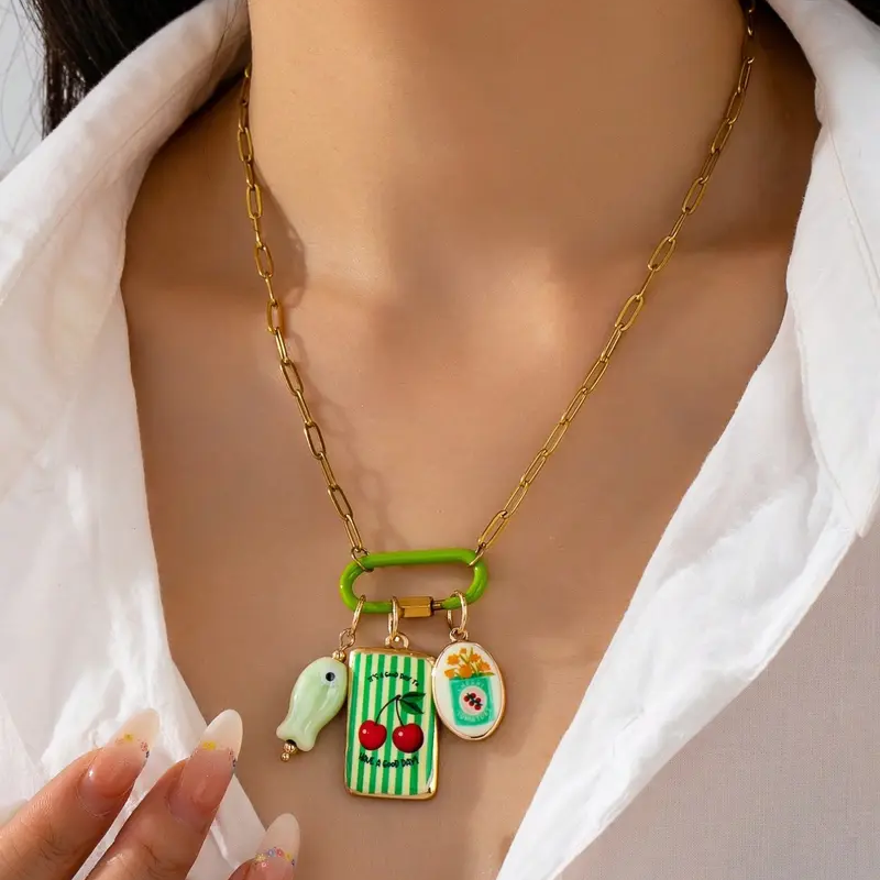 6pc Summer Carabiner Necklace