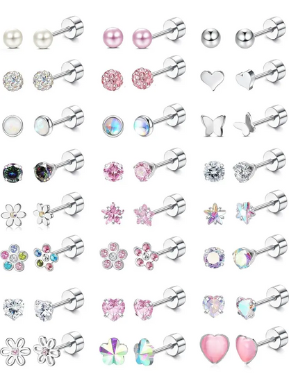 24 Pair (48 pcs) Assorted Earrings Set