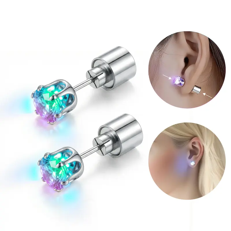 LED Light Up Stud Earrings