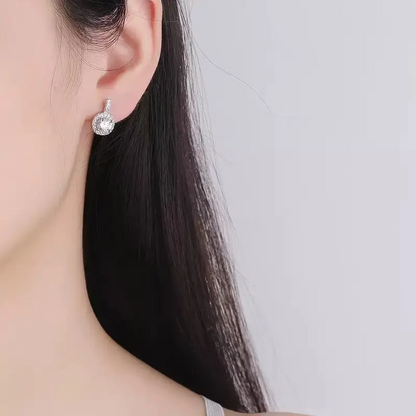 Double Layer Zirconia Stud Earrings