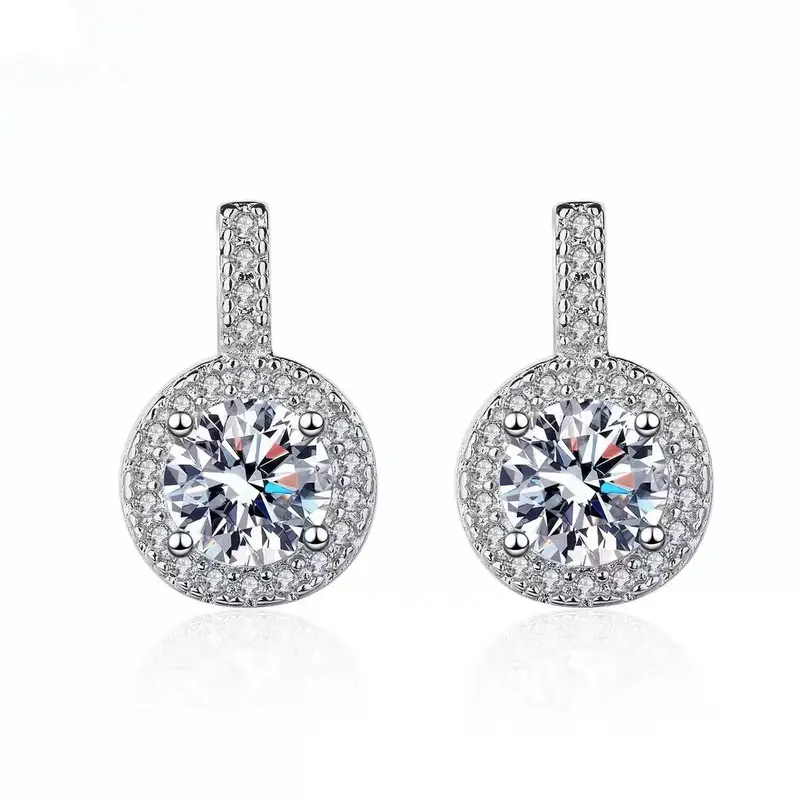 Double Layer Zirconia Stud Earrings