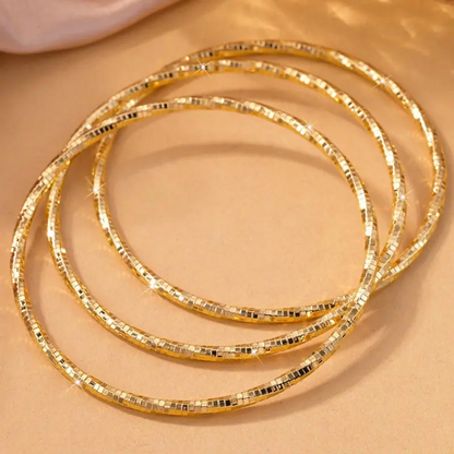 6pc Textured Stackable Bracelet Set