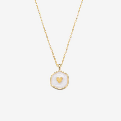 Two Tone Glow Heart Necklace
