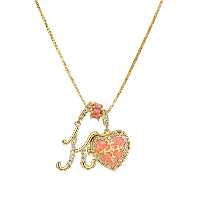 Fleur De Lis Initial Necklace