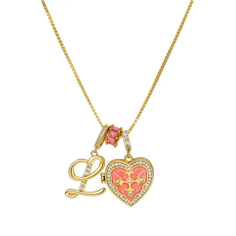 Fleur De Lis Initial Necklace