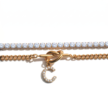 2pc Sparkle Knot Bracelet