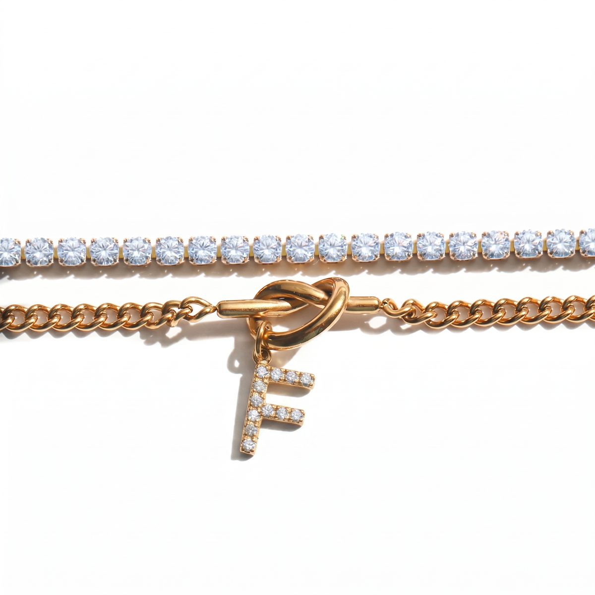 2pc Sparkle Knot Bracelet