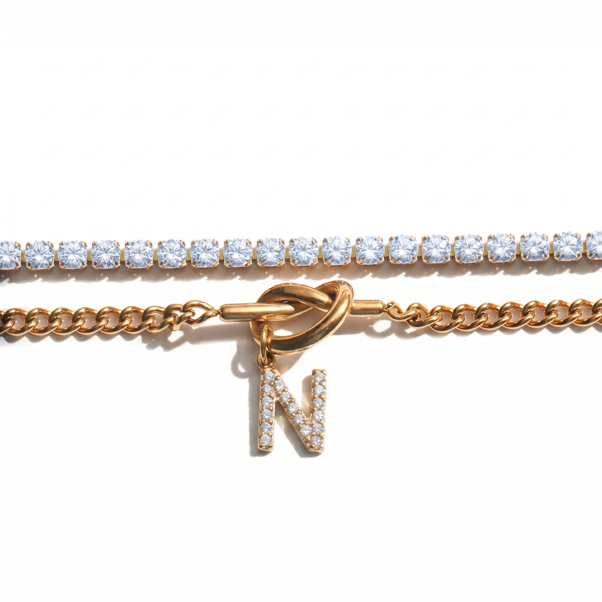 2pc Sparkle Knot Bracelet