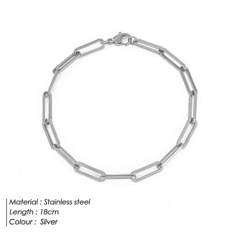 Tiny Paper Clip Bracelet