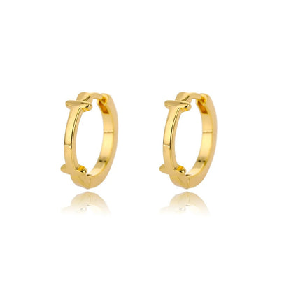 Minimal Initial Letter Stud Earrings