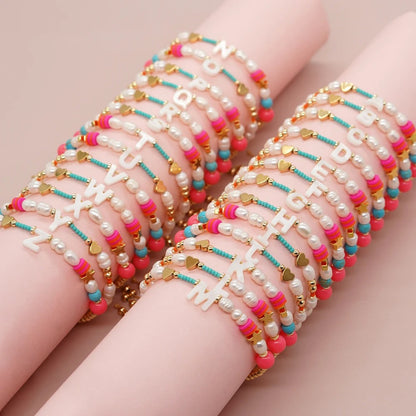 Color Splash Initial Bracelet