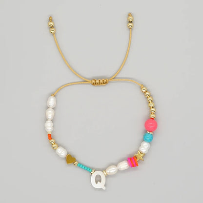 Color Splash Initial Bracelet