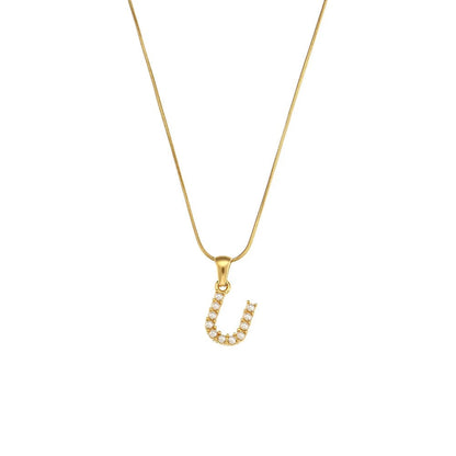 Pearl Letter Initial Necklace
