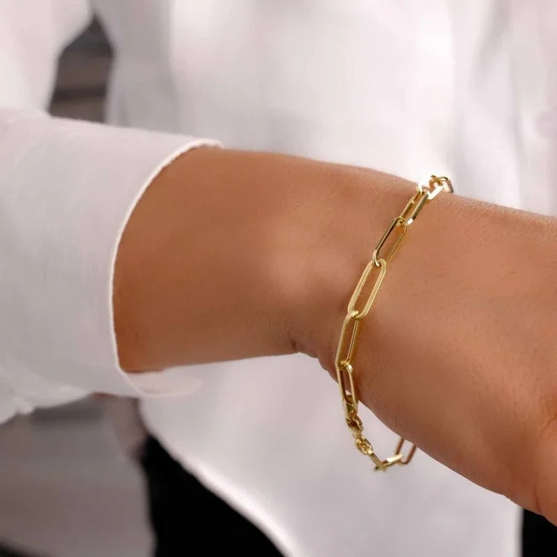 Tiny Paper Clip Bracelet