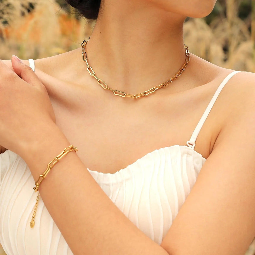 Paper Clip Link Bracelet