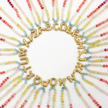Colorful Balloon Letter Necklace
