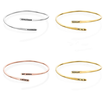 Engraved Adjustable Cuff Bracelet