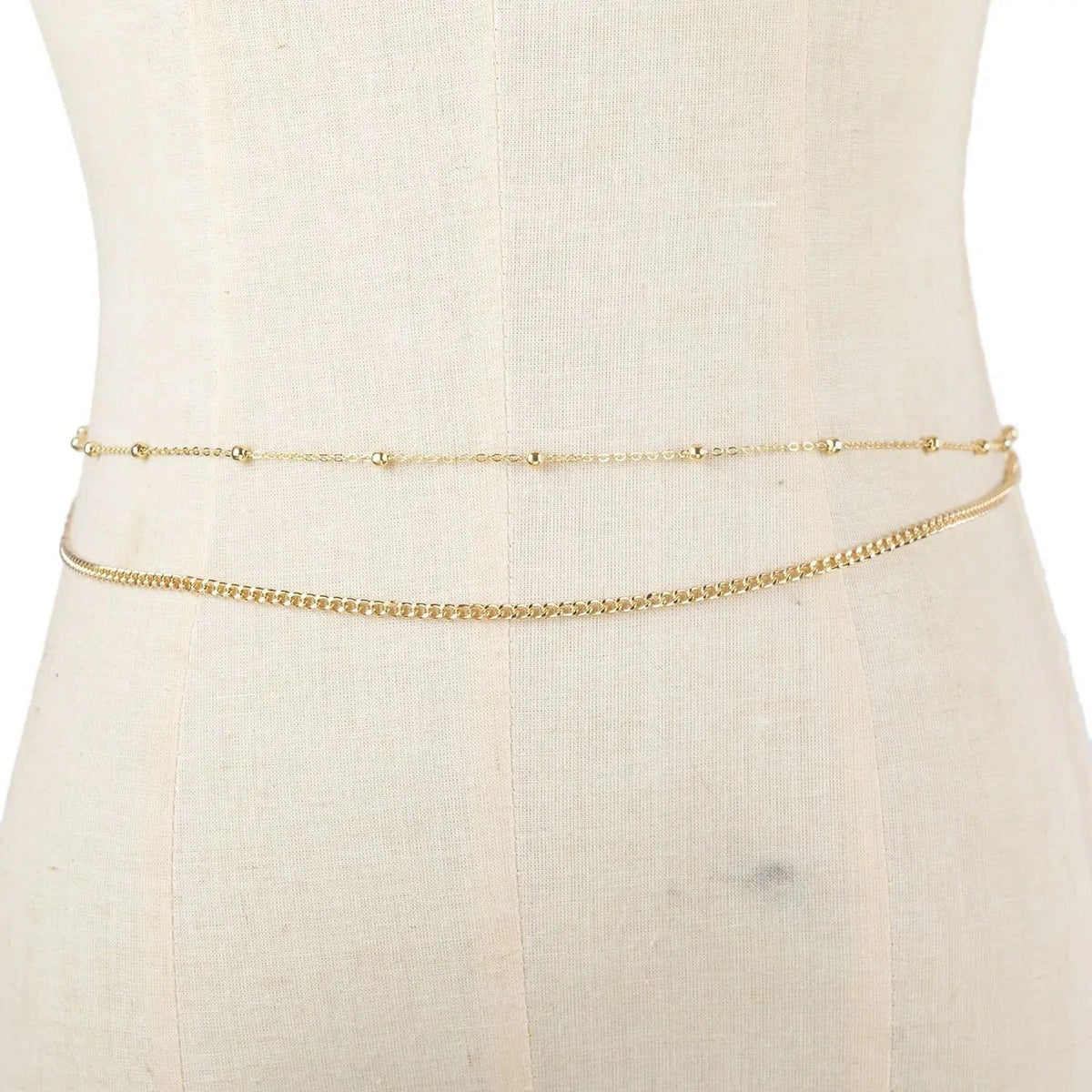 Round Bead Double Waist Chain