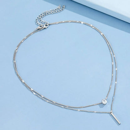 Double Layered Bar Necklace