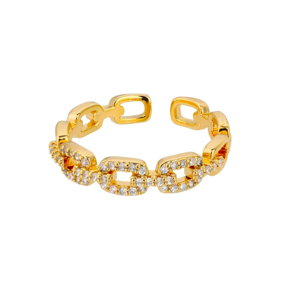 Elegant Twist Chain Ring